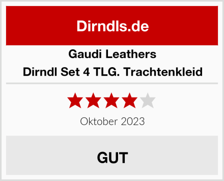 Gaudi Leathers Dirndl Set 4 TLG. Trachtenkleid Test