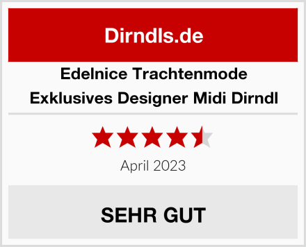 Edelnice Exklusives Designer Midi Dirndl Test