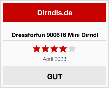  Dressforfun 900616 Mini Dirndl Test