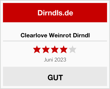  Clearlove Weinrot Dirndl Test