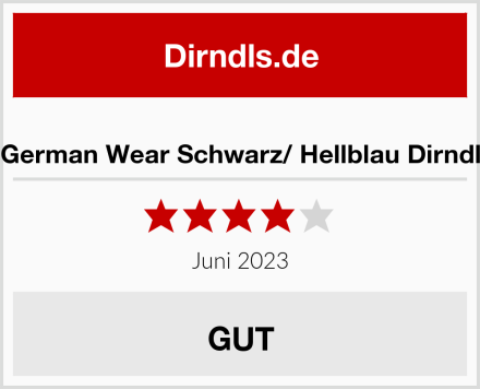  German Wear Schwarz/ Hellblau Dirndl Test