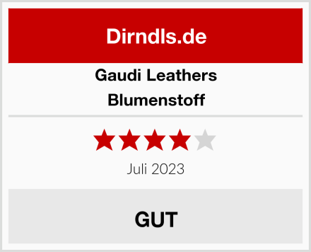 Gaudi Leathers Blumenstoff Test