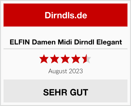  ELFIN Damen Midi Dirndl Elegant Test