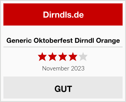  Generic Oktoberfest Dirndl Orange Test